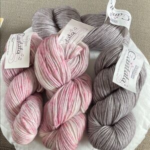 Four skeins of Cascade Cantata Yarn